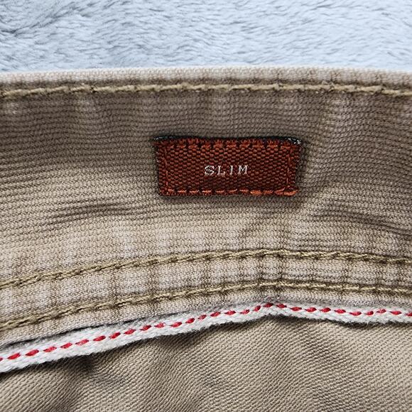 Red Ale By Alesbury Pants Mens 32/34 Tan Slim Straight Bedford Corduroy Office - Picture 4 of 12